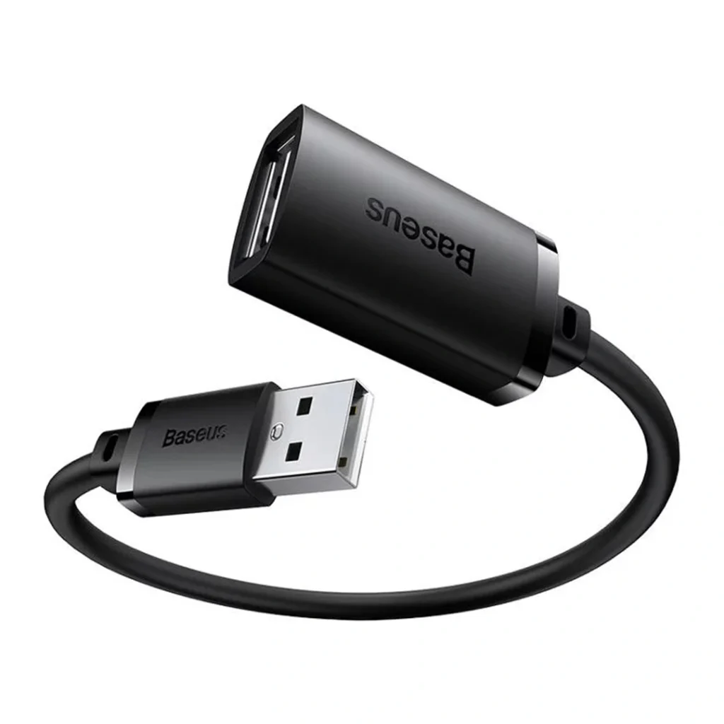 Baseus 0.5Mr AirJoy Series USB2.0 Extension Cable – Cluster Black