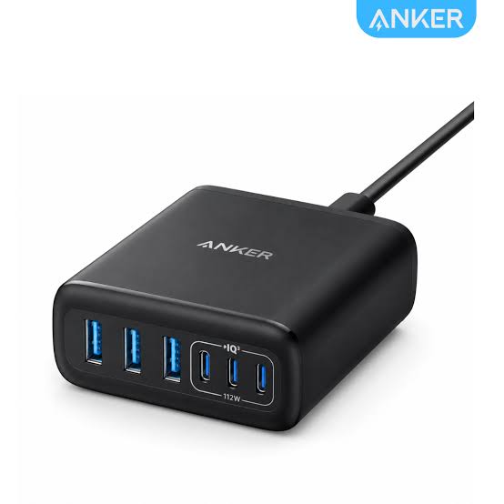 ANKER A2154K11 (112W, 6 PORTS, GaN) CHARGER BLACK