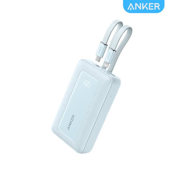 ANKER A1680H31 ZOLO 10K 30W LIGHTNING TYPE C 10000 POWER BANK BLUE